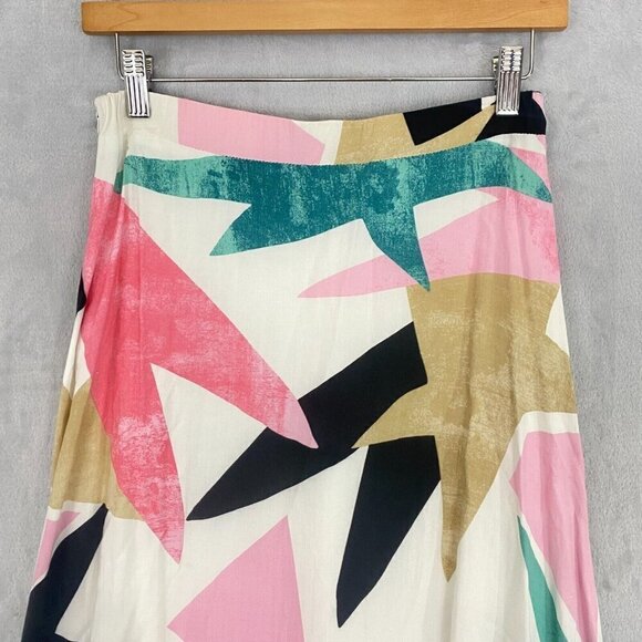 Lulu's Seashell Tropical Print Maxi Skirt Size Small Star Beachy Nautical RD6016 - Picture 8 of 11